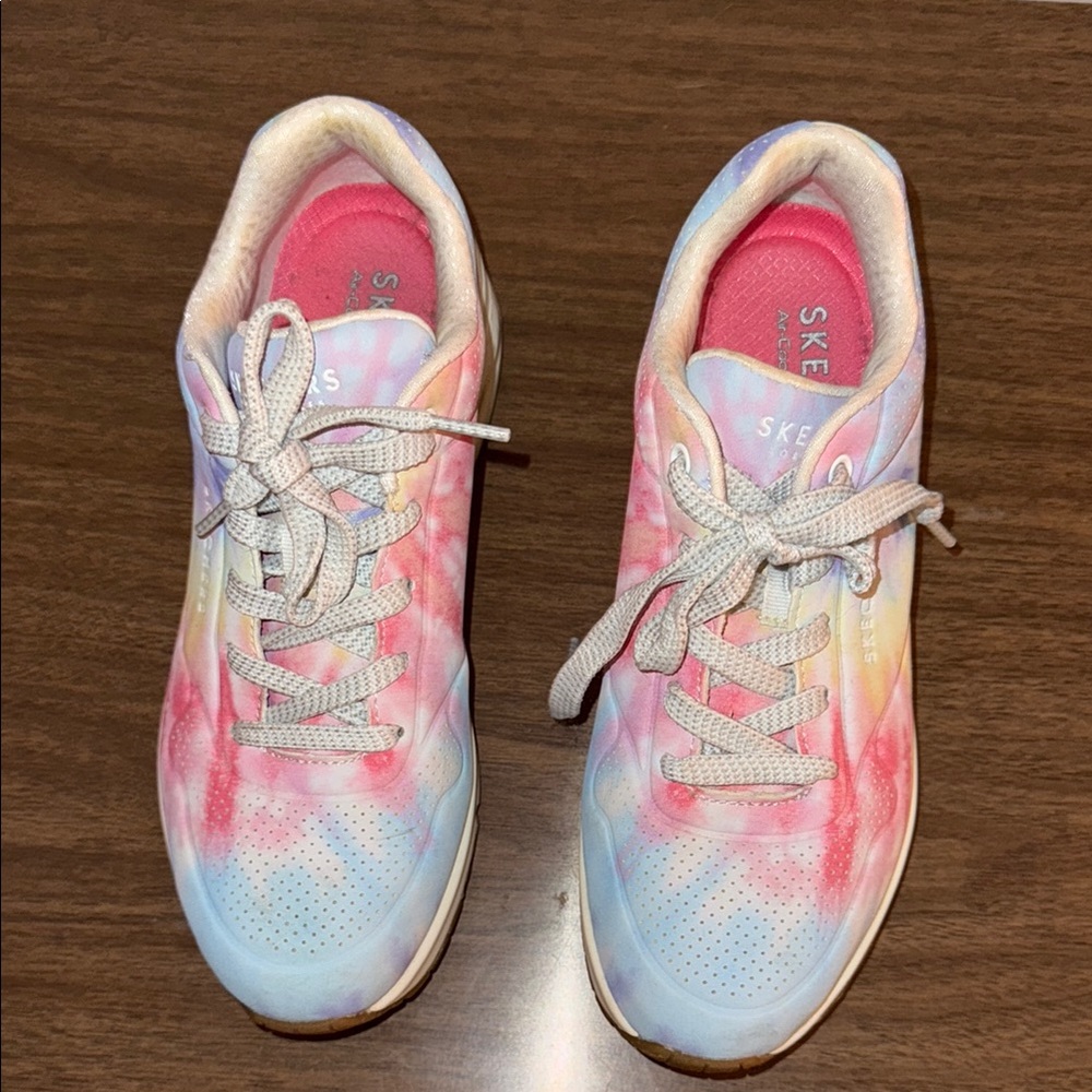 Skechers Pink and Blue Tie-Dye Sneakers